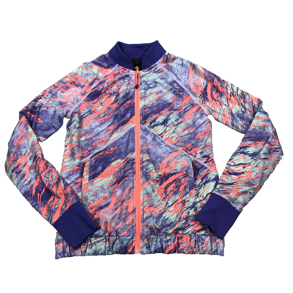 Ivivva by Lululemon Girls 12 Full Zip Athletic Track Jacket Reversible Flaw BC20